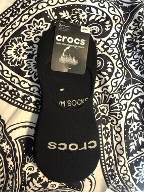 CROCS Black No-Show Liner Socks